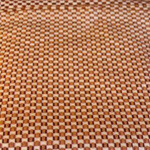 Manuel Canovas Velours Tosca Fabric – Terracotta Check, 3.5 Yards (Hemmed)